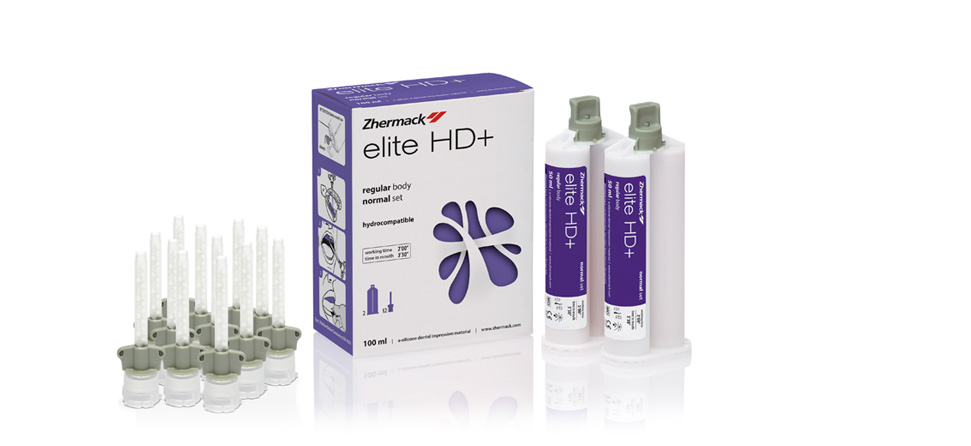 Elite Glass Fast Set Dental Silicone By Zhermack – 2 X 50 Ml, Exp 2027